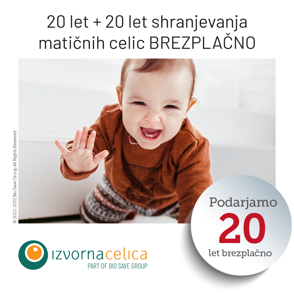 20 + 20 let shranjevanja BREZPLAČNO